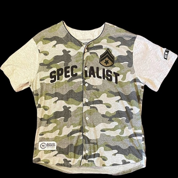 American Destiny mens camouflage short sleeve button down shirt athletic - Picture 1 of 10